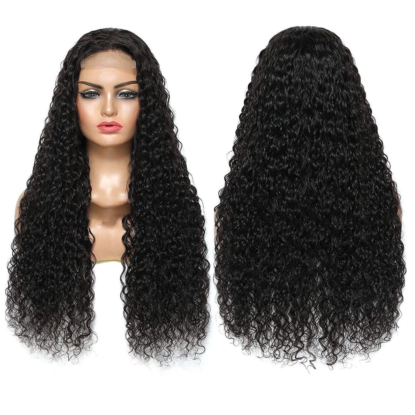 Long Curly Lace Front Wig - High Temperature Fiber 150% Density