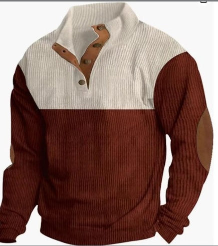 Sweatshirt Homme Imprimé Décontracté - Pull Japonais Rétro à Poches Manches Longues