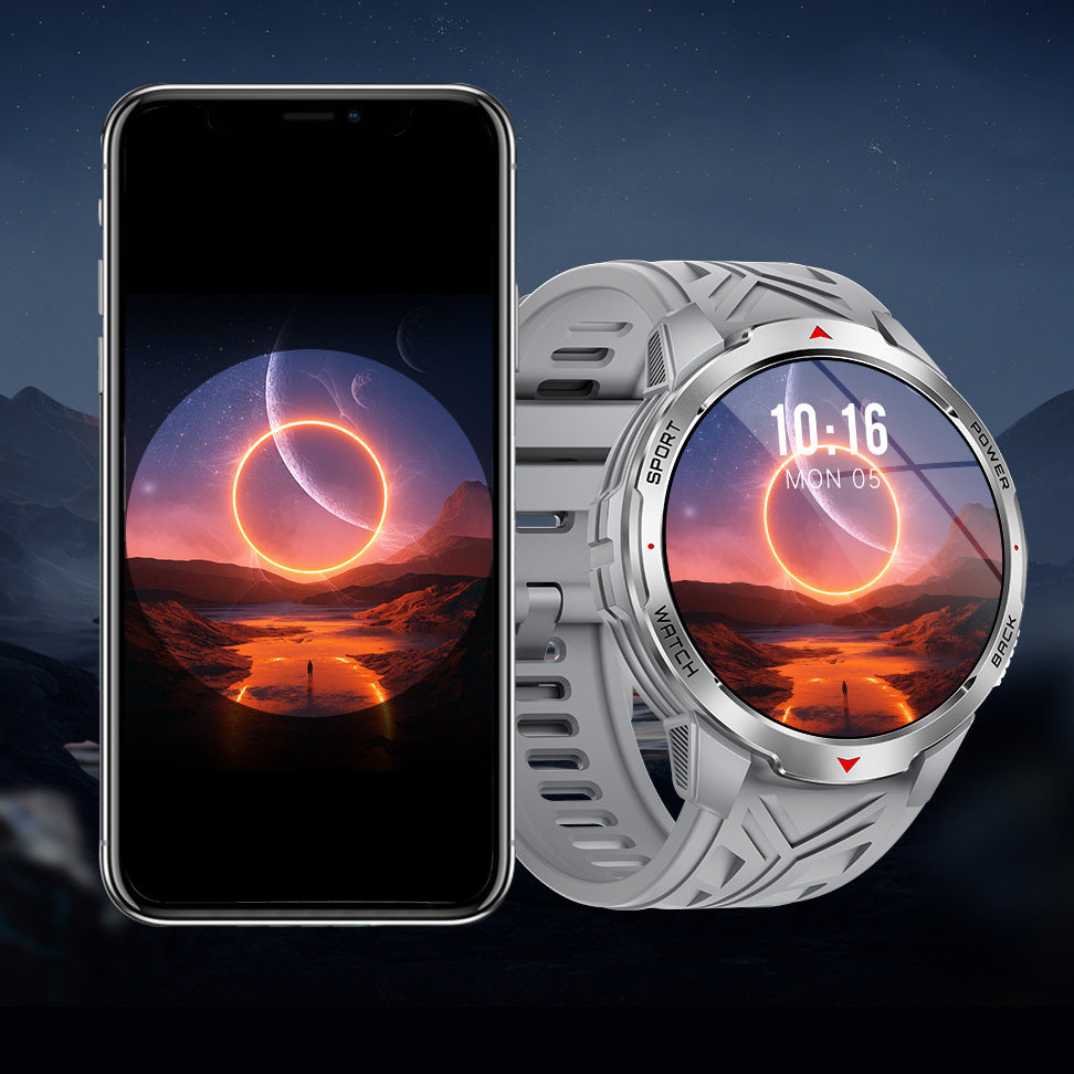 Montre Connectée Sport Boussole Lampe - Appels Bluetooth Grande Batterie