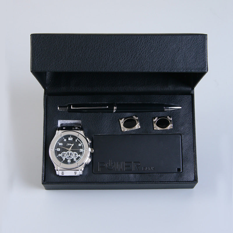 Set de regalo de negocios para hombre - Reloj, joyería y accesorios (4 piezas) | SADJÉ