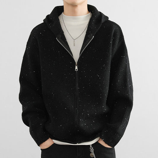 Cardigan Homme à Capuche Épais - Pull Chaud Personnalisé Hiver