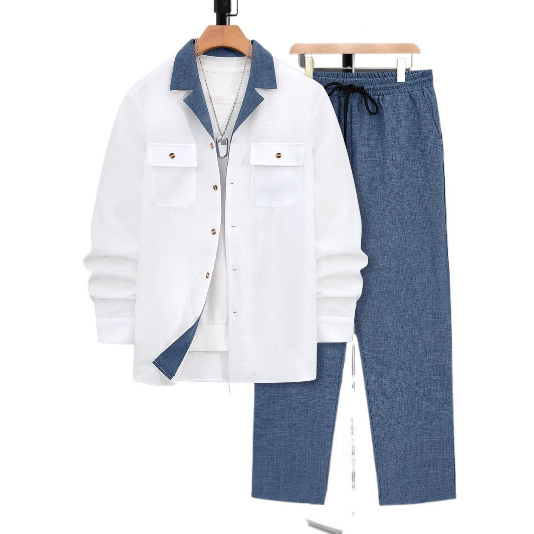Ensemble Costume Décontracté Homme - Veste et Pantalon Créatif