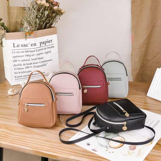 Mochila multibolsillos para mujer - PU de gran capacidad