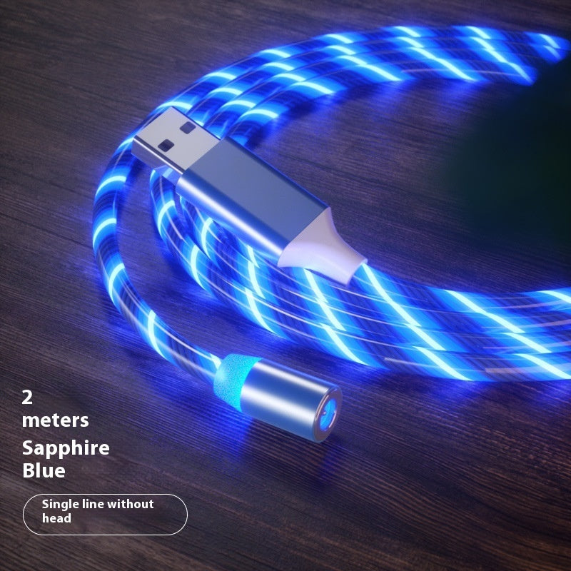 Cable de carga magnético LED 3 en 1: USB-C, Micro USB, Lightning rápido