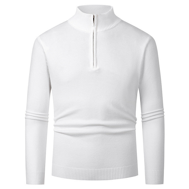 Pull Homme Polo Demi-Zip - Style Fashion Manches Longues