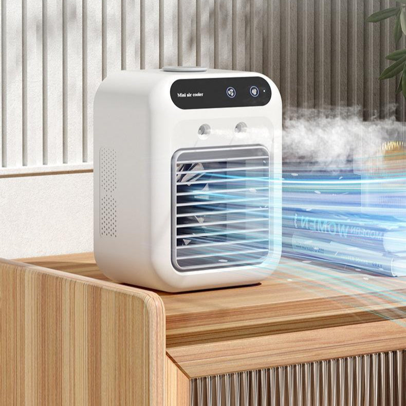 25W Portable Air Cooler Fan - USB Mobile Air Conditioner with Mist Spray