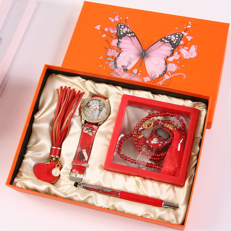 Coffret Cadeau Demoiselle d'Honneur 5-6 Pièces - Ensemble Mariage avec Nœud Élégant