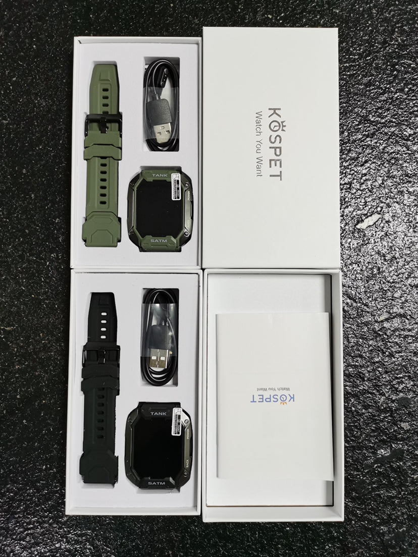 Outdoor Waterproof Smartwatch 5ATM IP69K - Bluetooth Sport