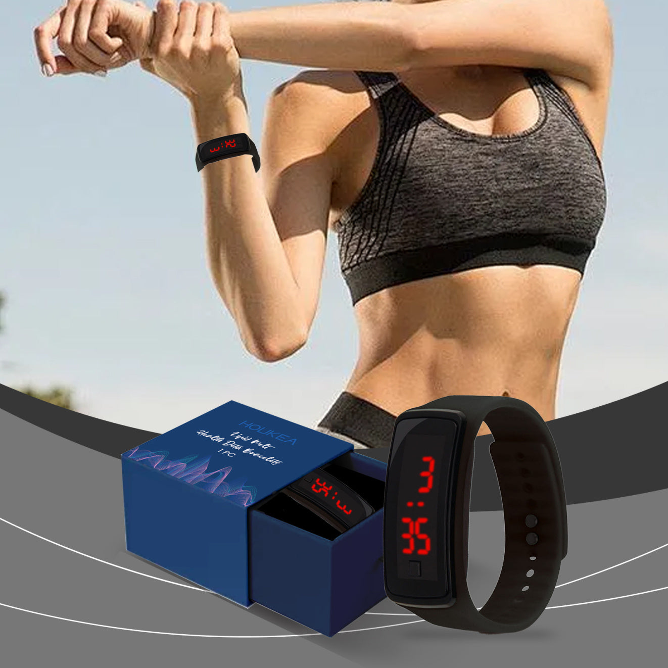 Reloj deportivo de 20 g: diseño versátil para actividades al aire libre