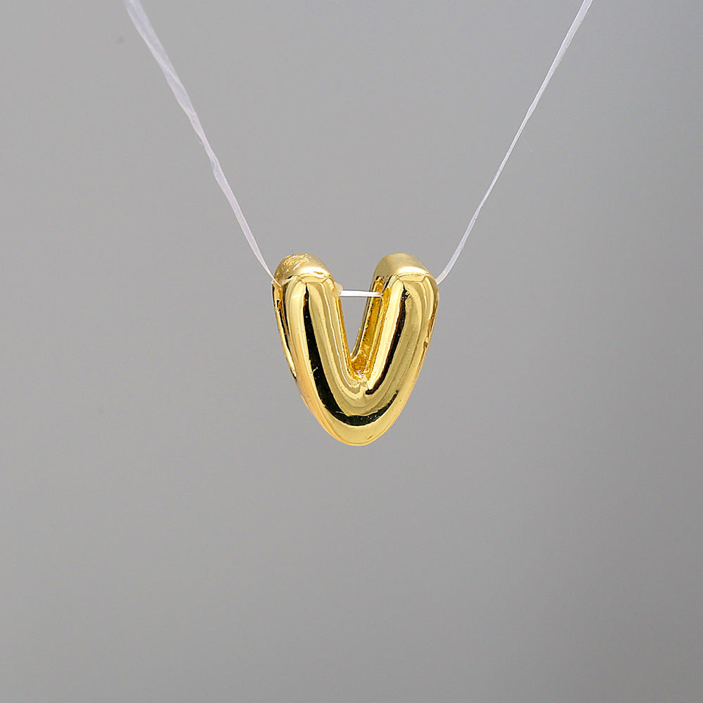 Collar con el alfabeto de acero inoxidable de 8 g: 26 letras personalizables