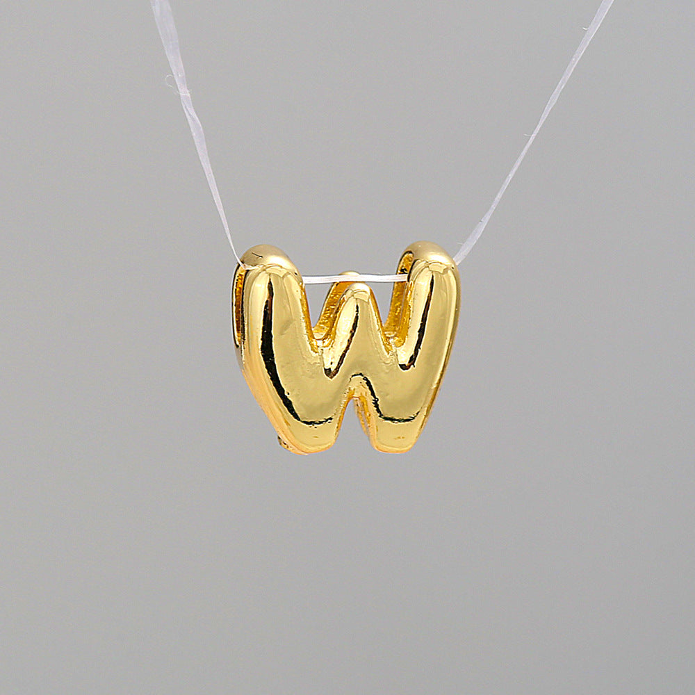 Collar con el alfabeto de acero inoxidable de 8 g: 26 letras personalizables
