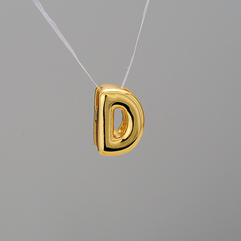 Collar con el alfabeto de acero inoxidable de 8 g: 26 letras personalizables
