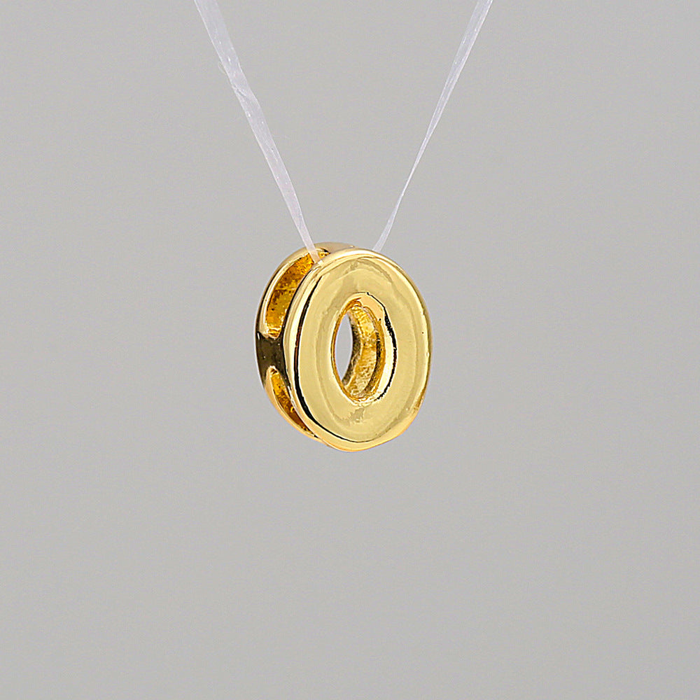 Collar con el alfabeto de acero inoxidable de 8 g: 26 letras personalizables