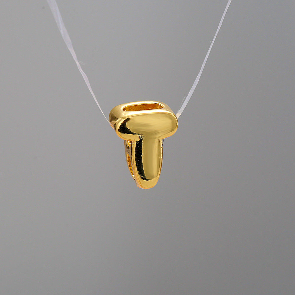 Collar con el alfabeto de acero inoxidable de 8 g: 26 letras personalizables