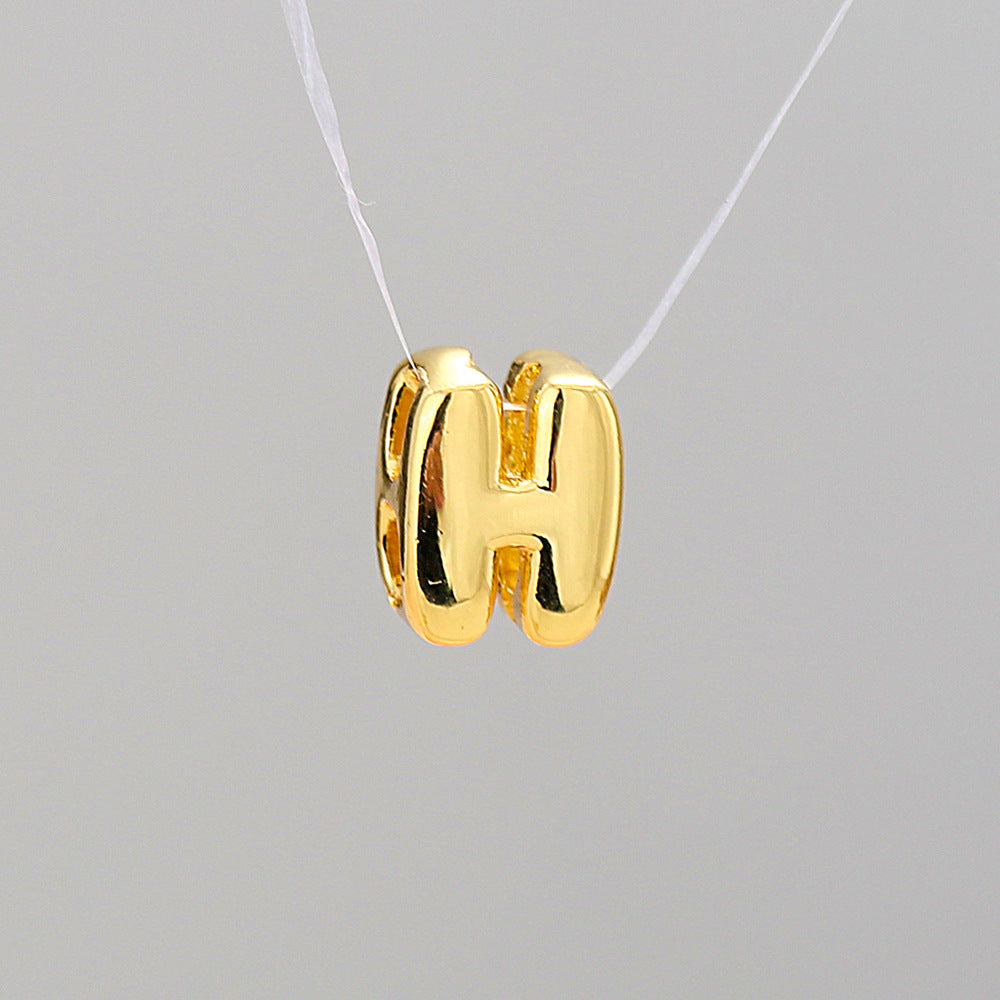 Collar con el alfabeto de acero inoxidable de 8 g: 26 letras personalizables