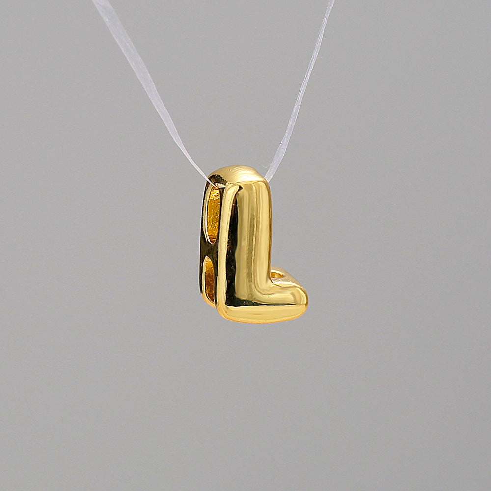 Collar con el alfabeto de acero inoxidable de 8 g: 26 letras personalizables