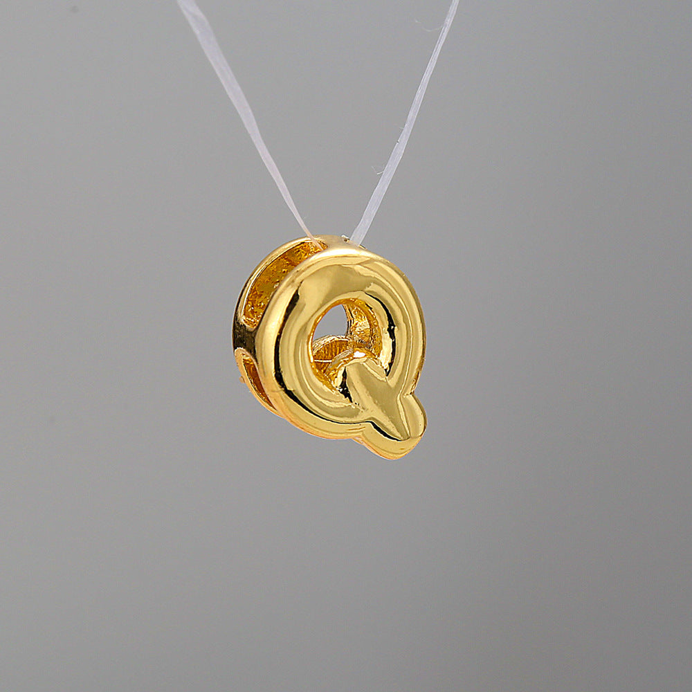 Collar con el alfabeto de acero inoxidable de 8 g: 26 letras personalizables