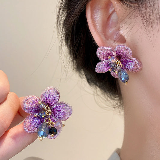 Pendientes de flores acrílicas de colores (10 g) - 7 diseños