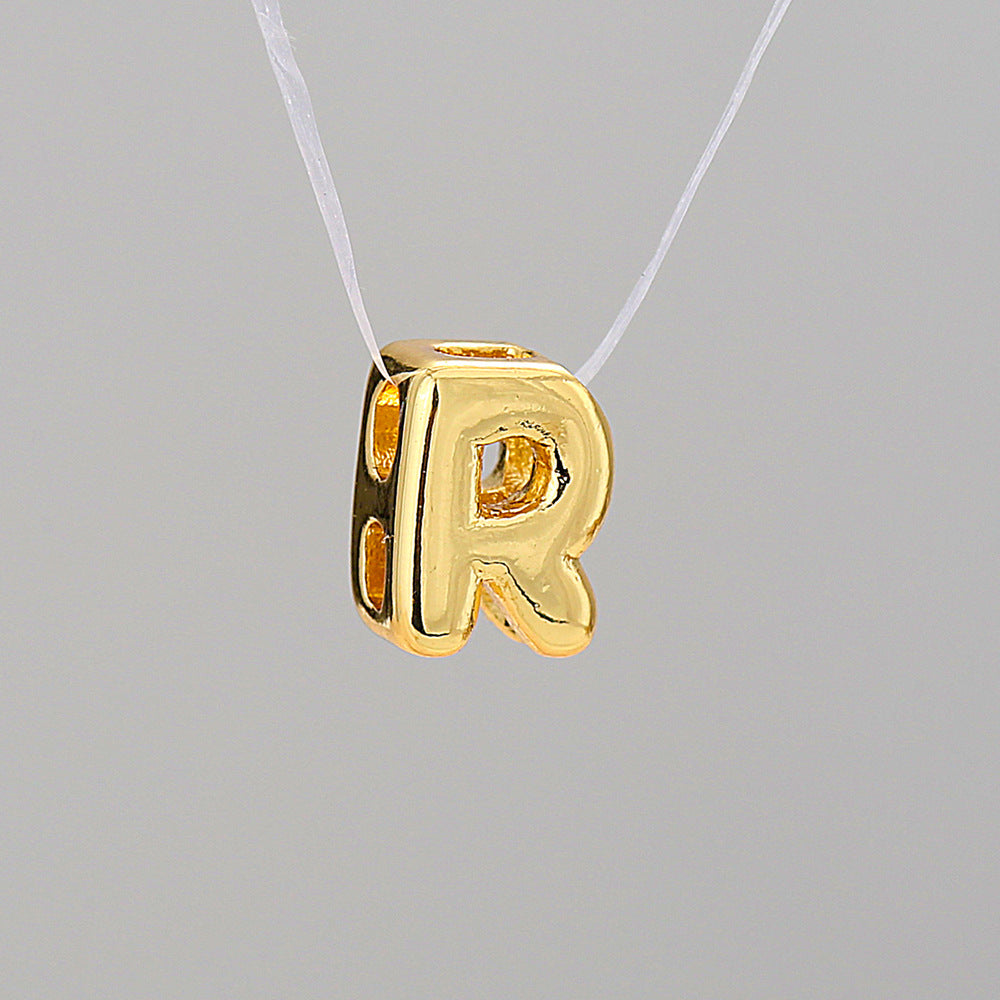 Collar con el alfabeto de acero inoxidable de 8 g: 26 letras personalizables