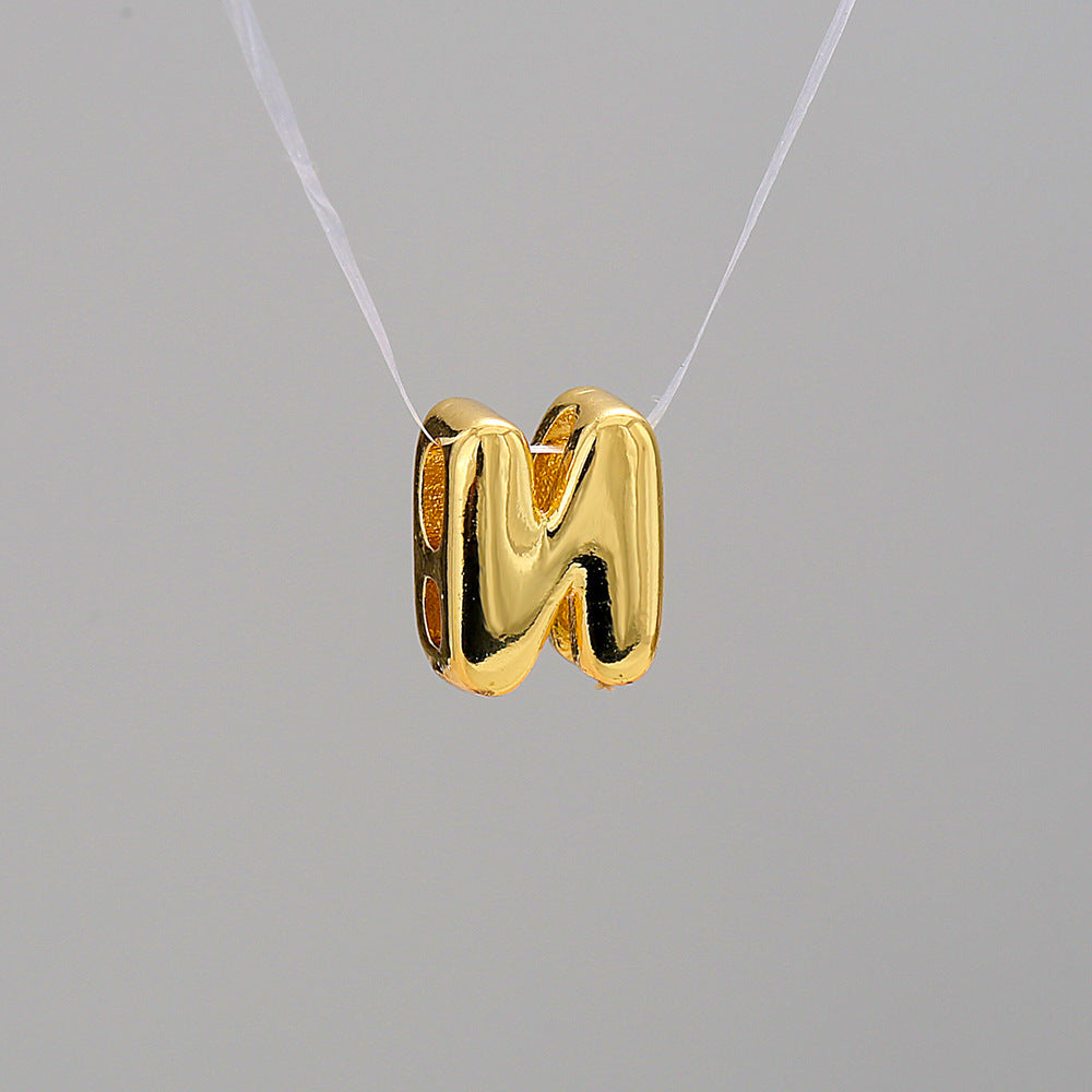 Collar con el alfabeto de acero inoxidable de 8 g: 26 letras personalizables