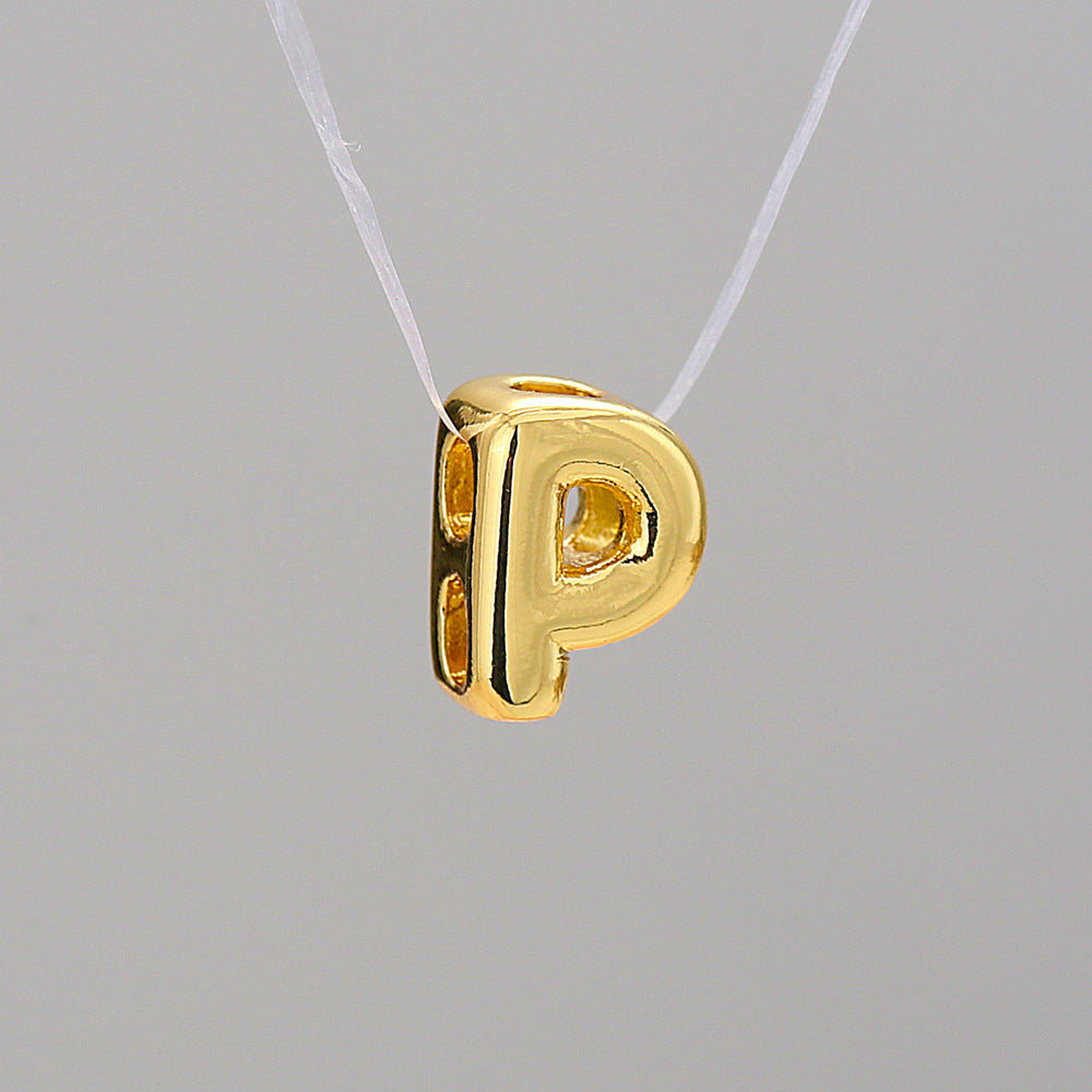 Collar con el alfabeto de acero inoxidable de 8 g: 26 letras personalizables