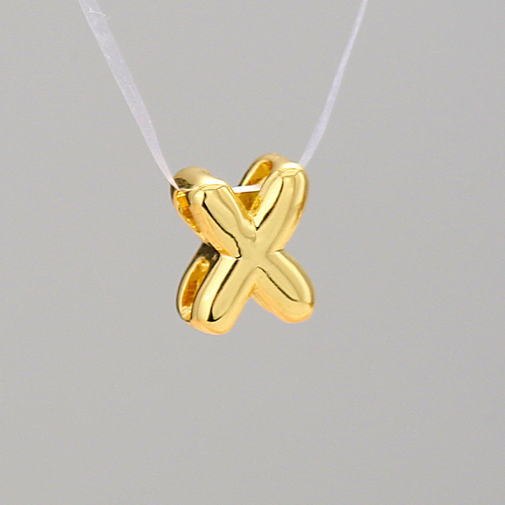 Collar con el alfabeto de acero inoxidable de 8 g: 26 letras personalizables