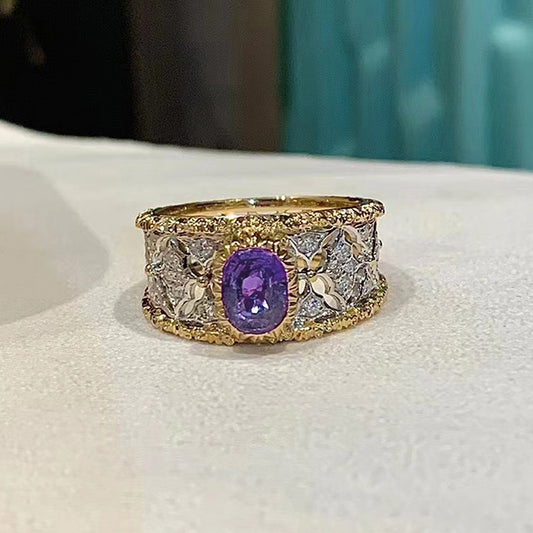 Anillo circular sencillo para mujer de 14 g - Diseño minimalista