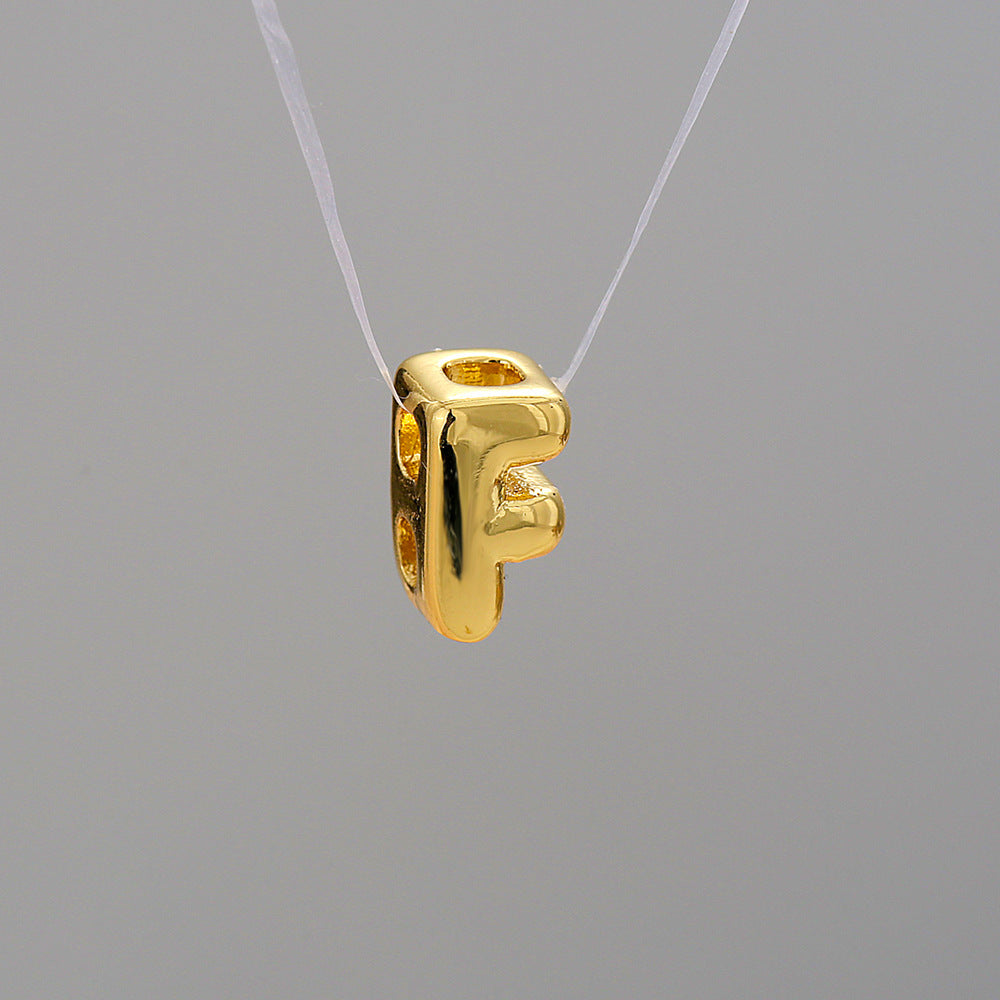 Collar con el alfabeto de acero inoxidable de 8 g: 26 letras personalizables