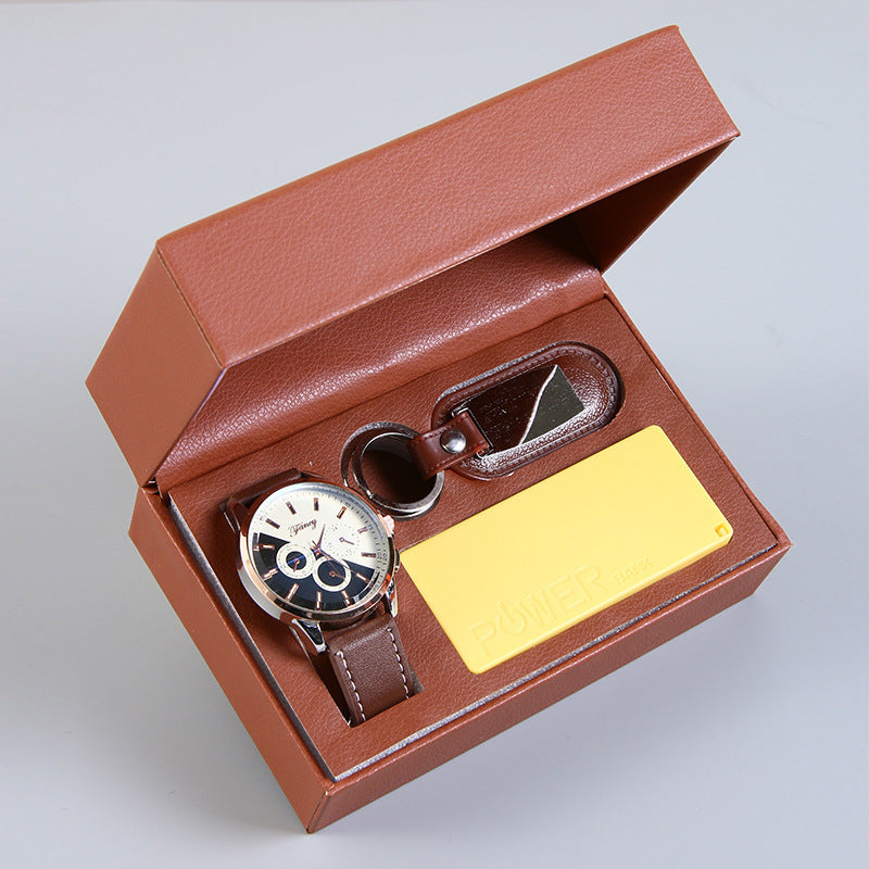 Set de regalo de negocios para hombre - Reloj, joyería y accesorios (4 piezas) | SADJÉ