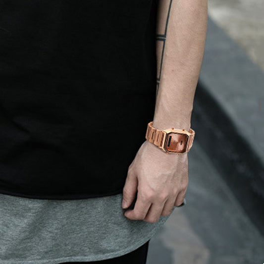 Montre Homme Business Rétro Classique - Bracelet Acier Électronique