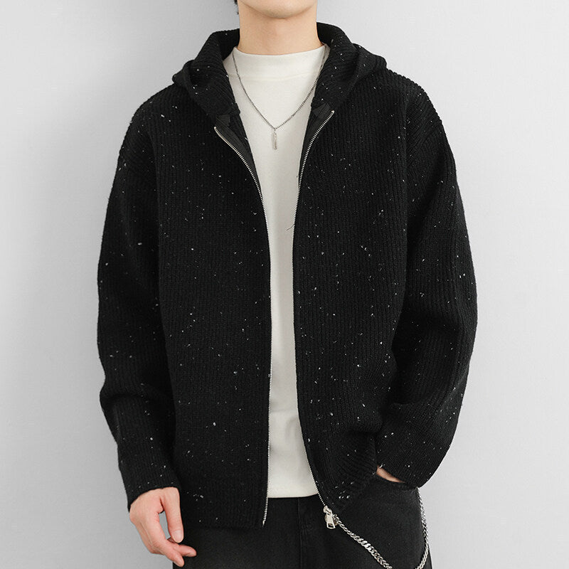 Cardigan Homme à Capuche Épais - Pull Chaud Personnalisé Hiver