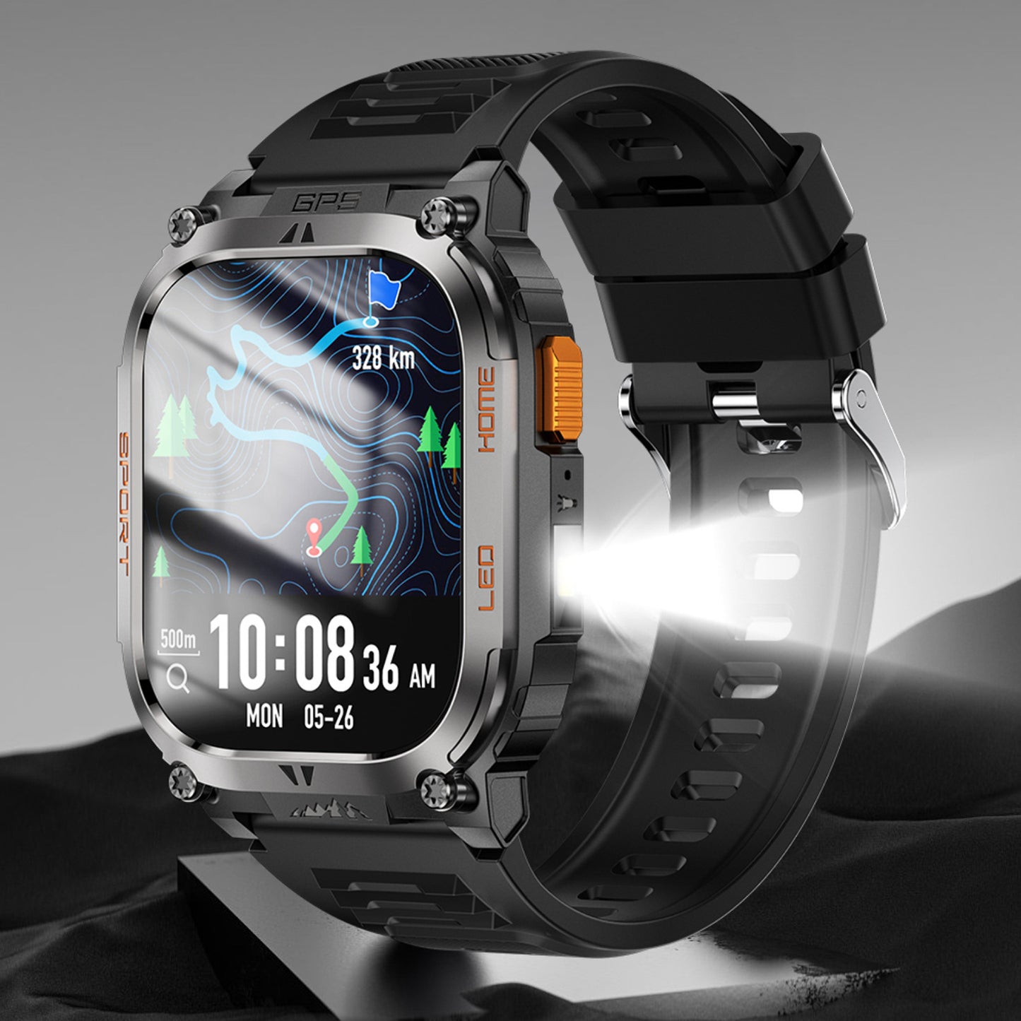 QX18 GPS Connected Bracelet - Sport Health LED Activity Tracking