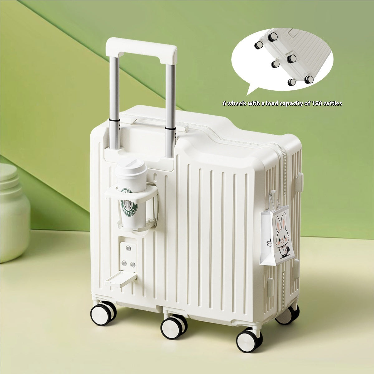 22 Inch Trolley Suitcase - Modern Design with Integrated Seat ABS PC