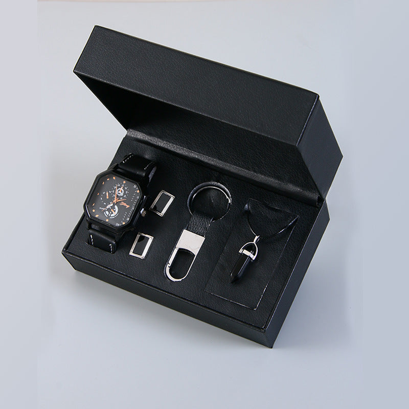 Set de regalo de negocios para hombre - Reloj, joyería y accesorios (4 piezas) | SADJÉ