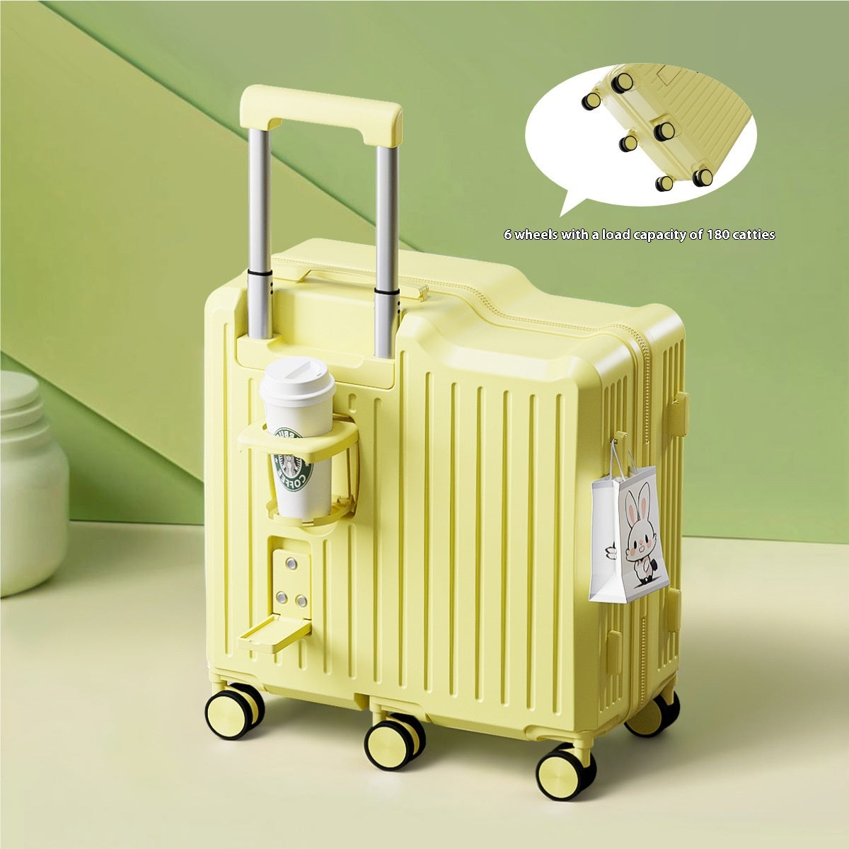 22 Inch Trolley Suitcase - Modern Design with Integrated Seat ABS PC