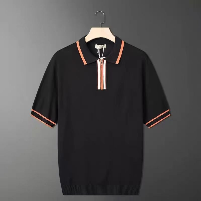 Polo Homme Casual Zip Fashion - Coton Manches Courtes Été