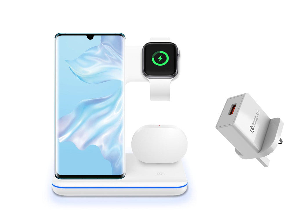 Chargeur Sans Fil 3 en 1 - iPhone, Apple Watch, AirPods