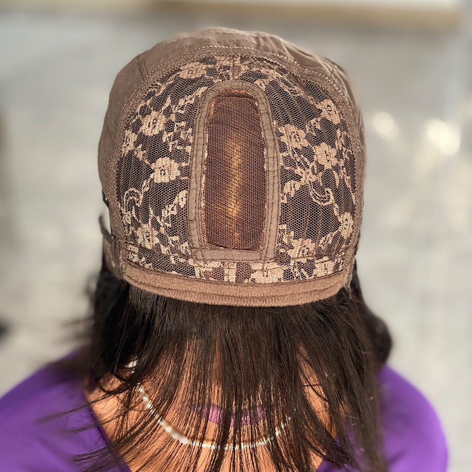 Bob Wig, Human Hair, Lace Front, 10 Inches