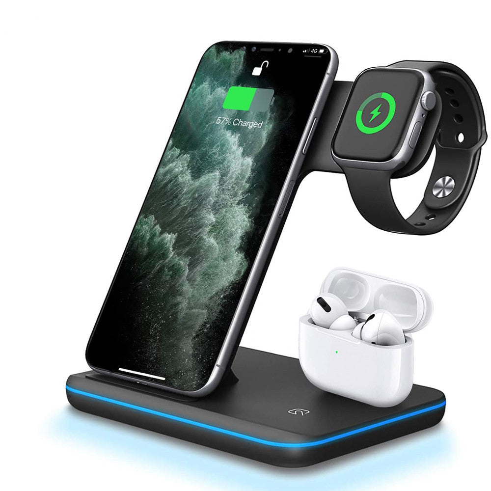Chargeur Sans Fil 3 en 1 - iPhone, Apple Watch, AirPods