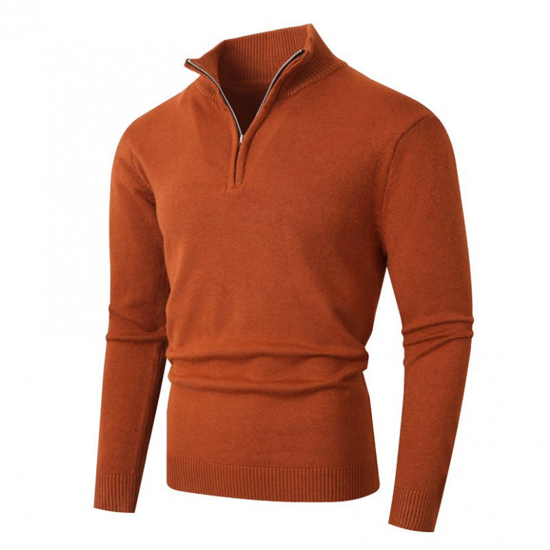 Pull Homme Grande Taille Doublé Polaire - Zip et Col Montant