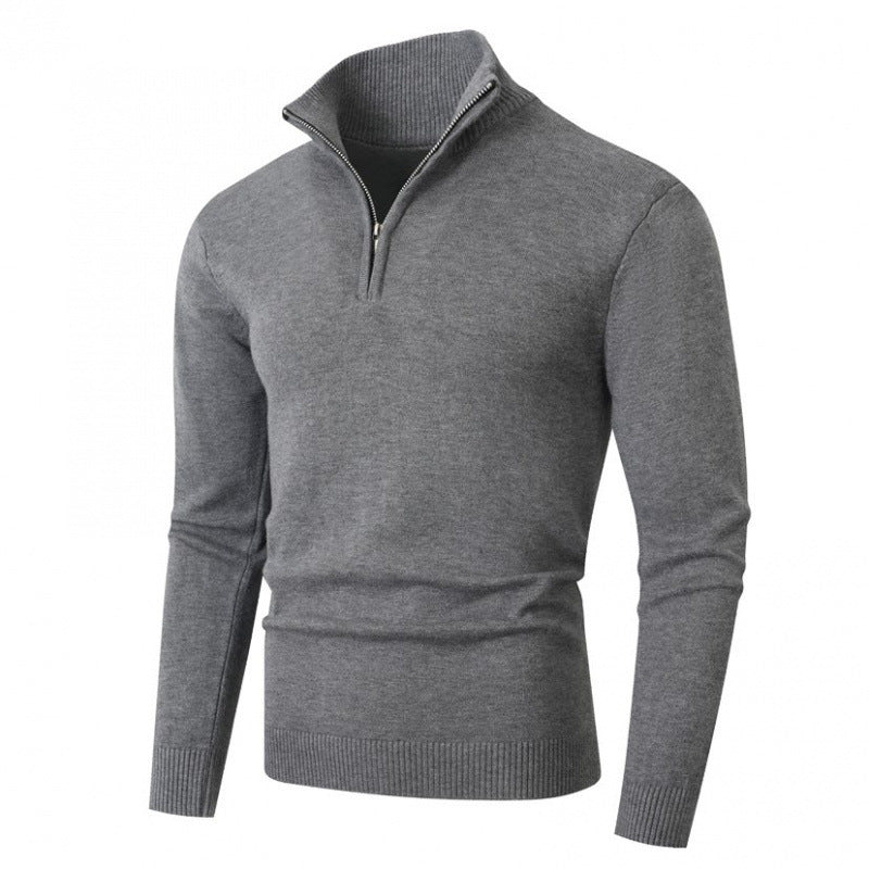 Pull Homme Grande Taille Doublé Polaire - Zip et Col Montant