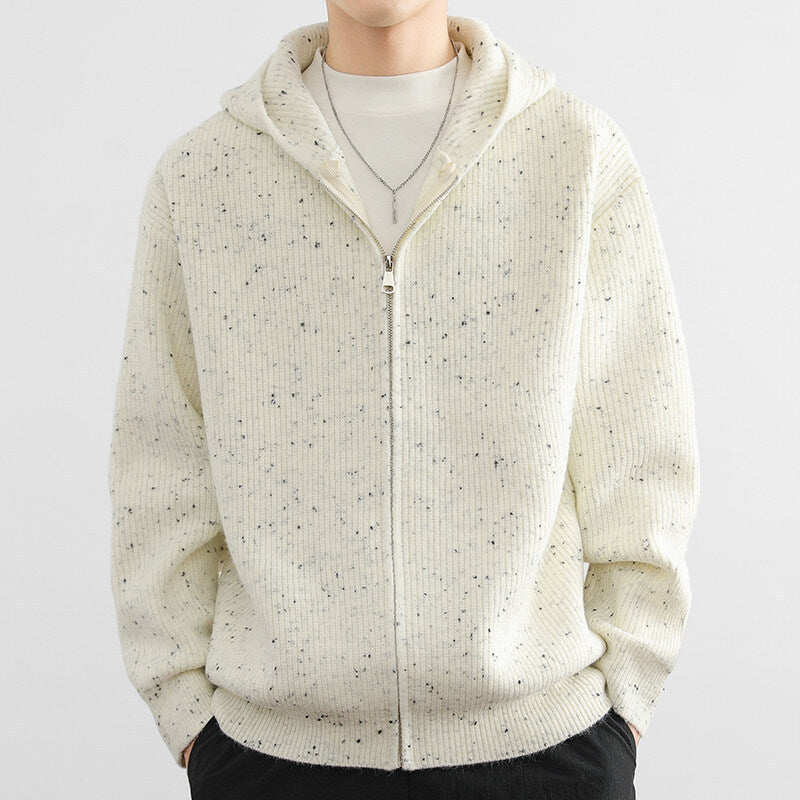 Cardigan Homme à Capuche Épais - Pull Chaud Personnalisé Hiver