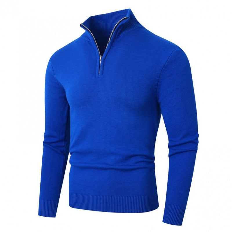 Pull Homme Grande Taille Doublé Polaire - Zip et Col Montant
