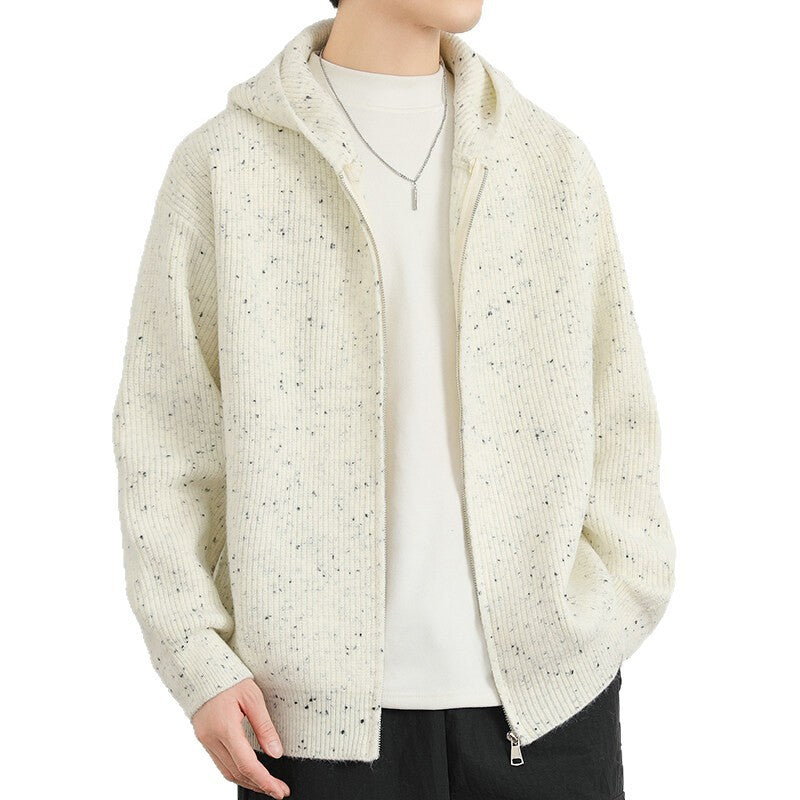 Cardigan Homme à Capuche Épais - Pull Chaud Personnalisé Hiver