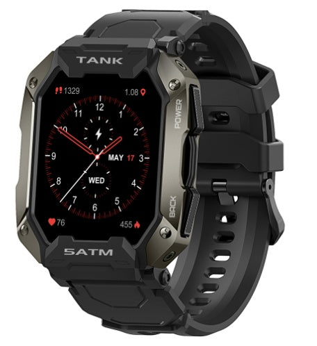 Outdoor Waterproof Smartwatch 5ATM IP69K - Bluetooth Sport