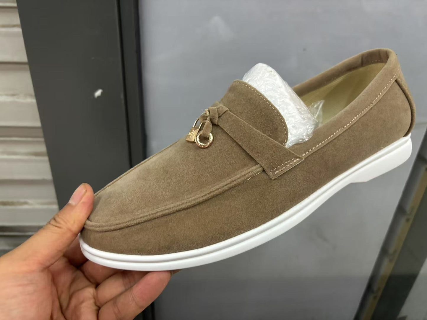 Men's Gommino Leather Moccasins - Lightweight Casual Slip-On Shoes, European Style