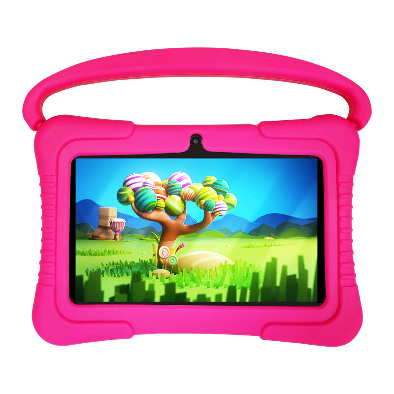 Tableta infantil de 7 pulgadas con Android 10, 16 GB, procesador de cuatro núcleos para uso educativo.